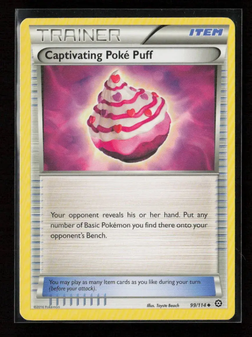 Captivating Poke Puff Uncommon Xy - Steam Siege 99/114 Nm 1