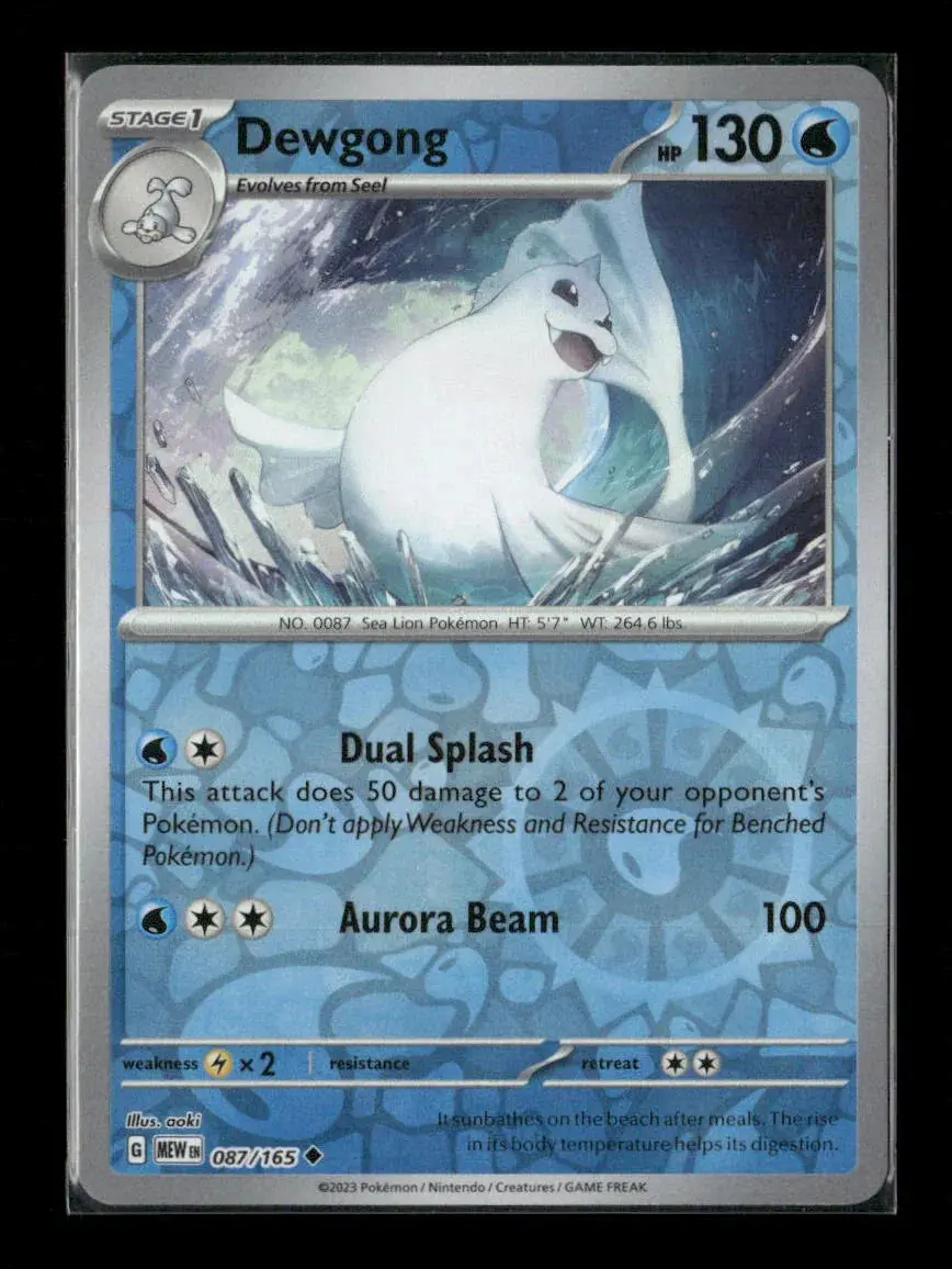 Dewgong Uncommon Sv: Scarlet & Violet 151 087/165 Lp 1