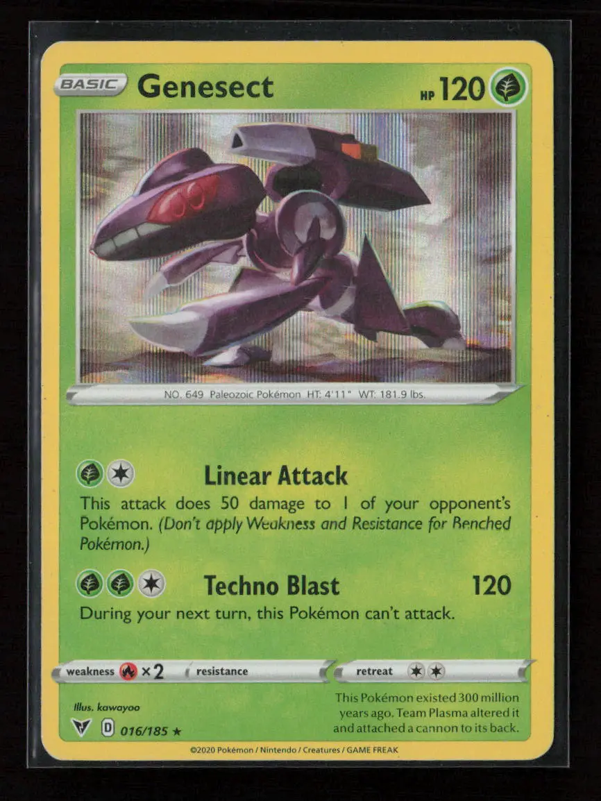 Genesect Holo Rare Swsh04: Vivid Voltage 016/185 Lp 1