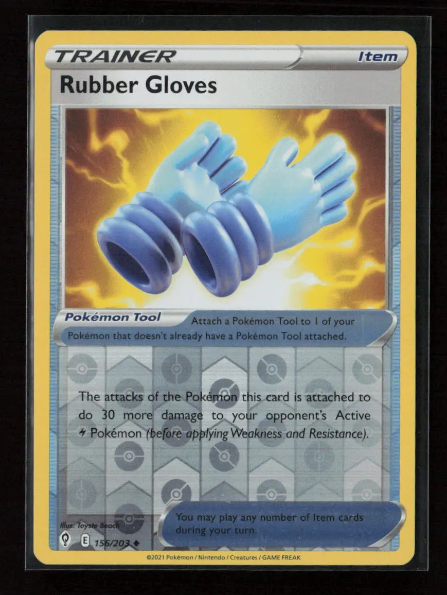 Rubber Gloves Uncommon Swsh07: Evolving Skies 156/203 Nm 1