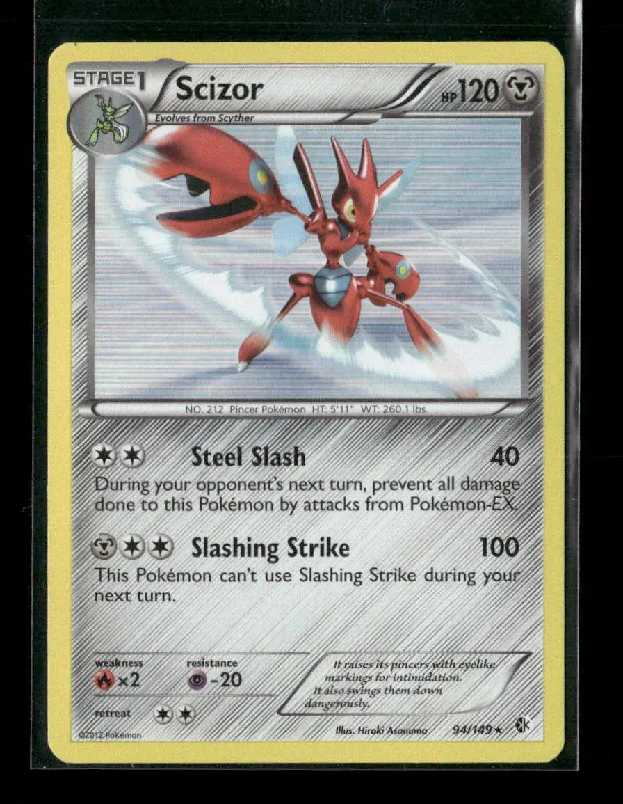 Scizor - 94/149 Holo Rare Boundaries Crossed  094/149 Lp 1