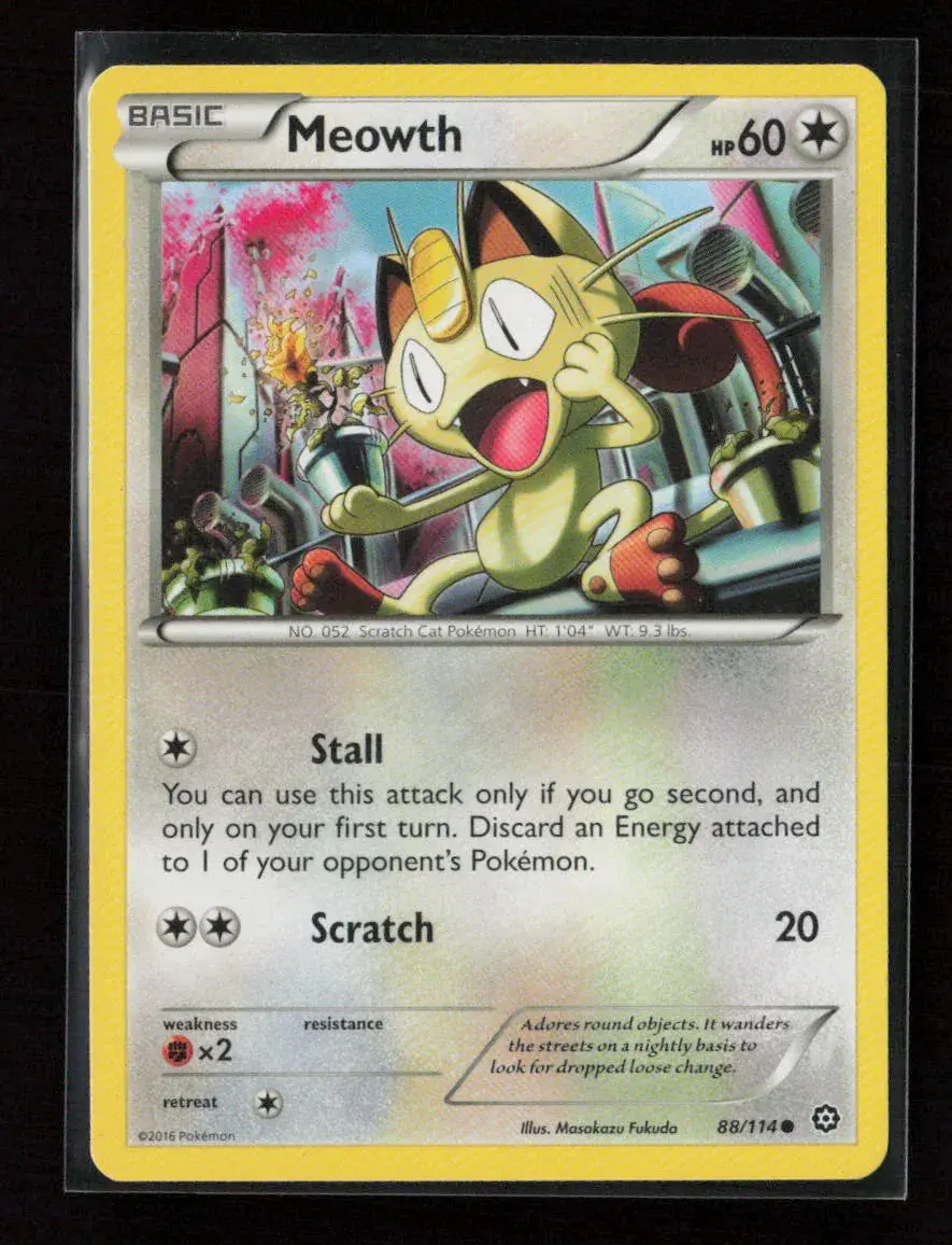 Meowth Common Xy - Steam Siege 88/114 Lp 1