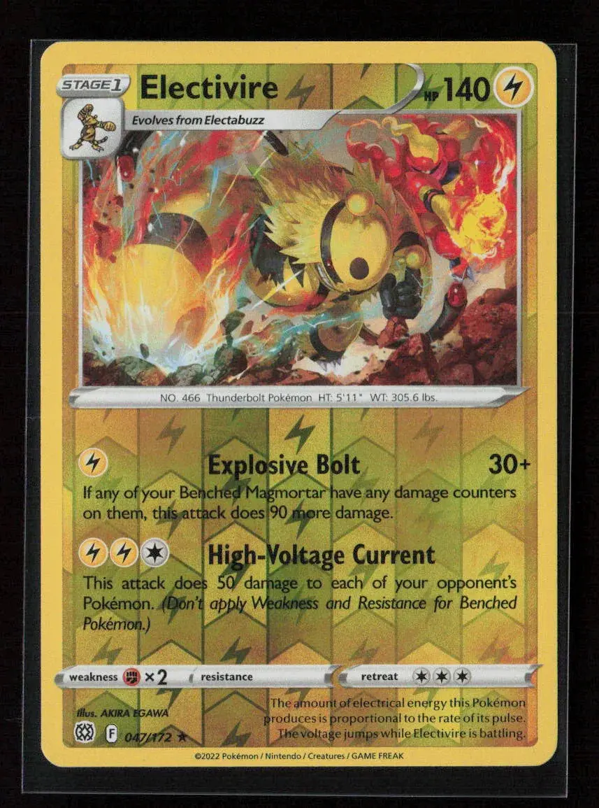 Electivire Rare Swsh09: Brilliant Stars 047/172 Nm 1