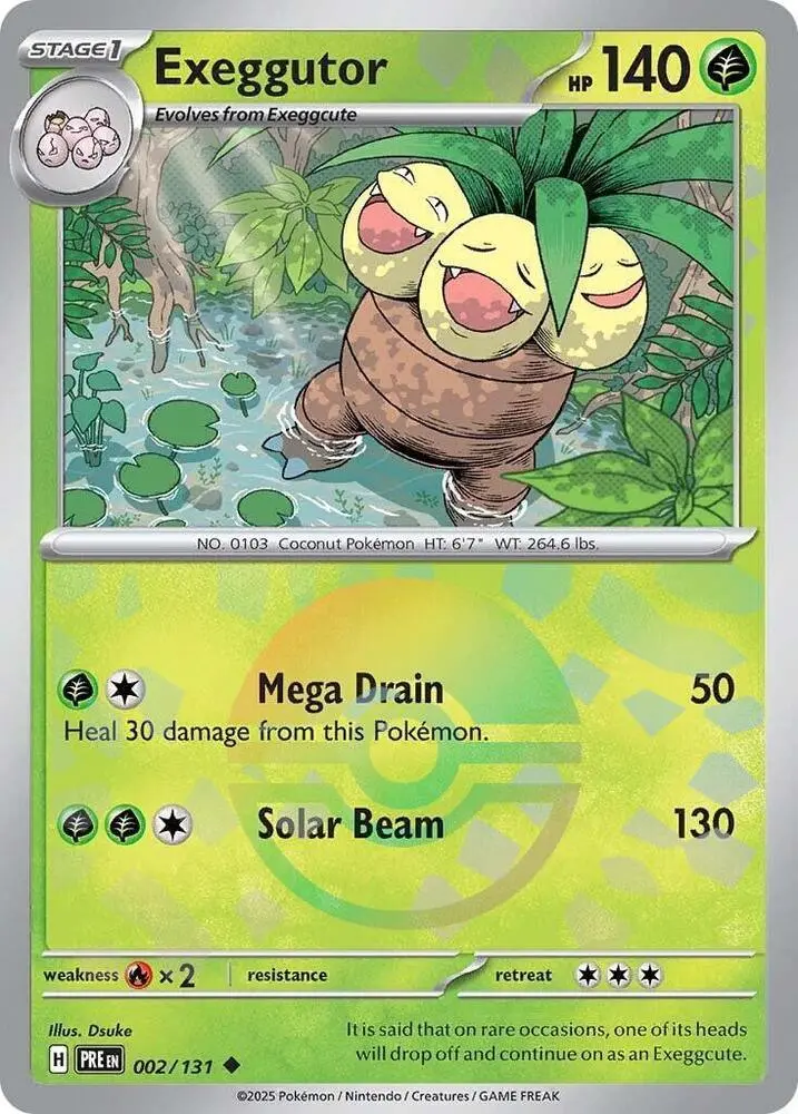 Exeggutor (Poke Ball Pattern) Uncommon Sv: Prismatic Evolutions 002/131 Nm 1