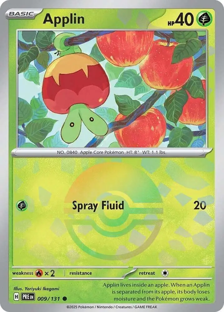 Applin (Poke Ball Pattern) Common Sv: Prismatic Evolutions 009/131 Nm 1