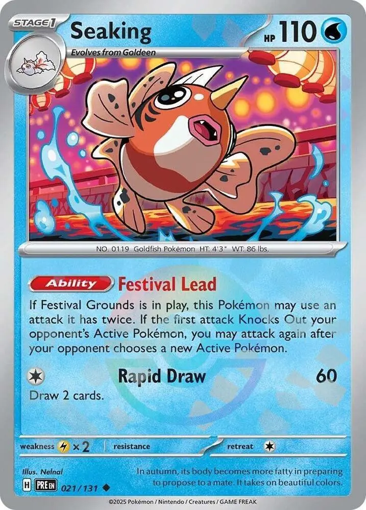 Seaking (Poke Ball Pattern) Uncommon Sv: Prismatic Evolutions 021/131 Nm 1
