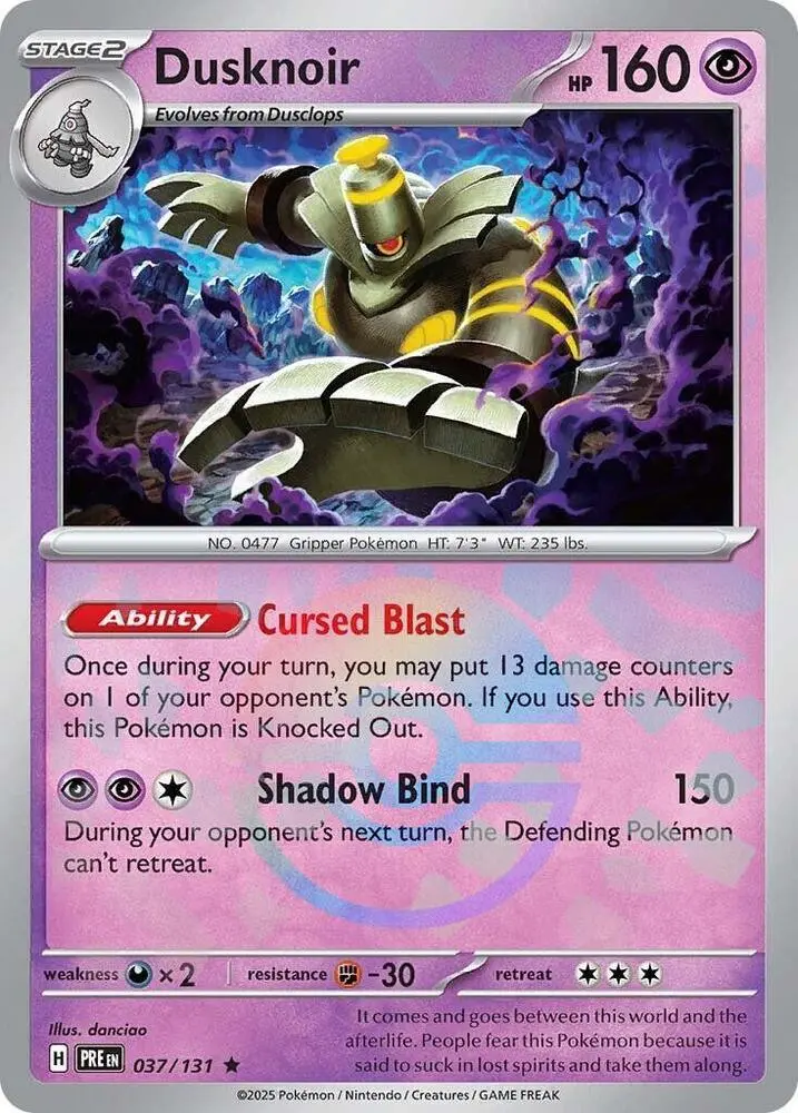 Dusknoir (Poke Ball Pattern) Rare Sv: Prismatic Evolutions 037/131 Nm 1