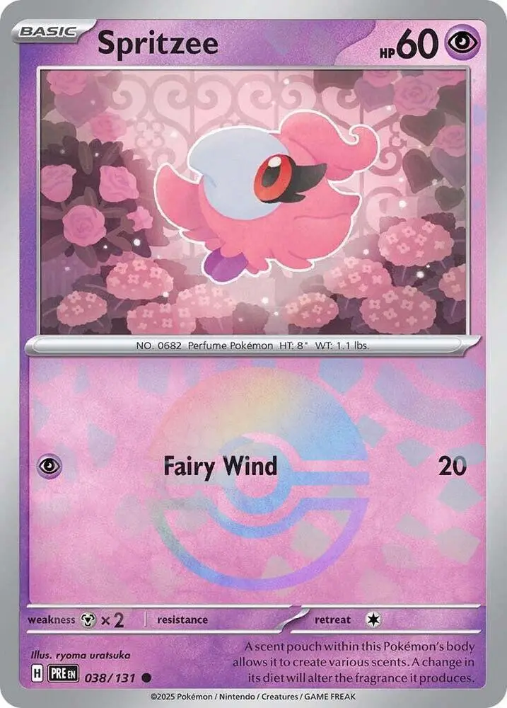 Spritzee (Poke Ball Pattern) Common Sv: Prismatic Evolutions 038/131 Nm 1