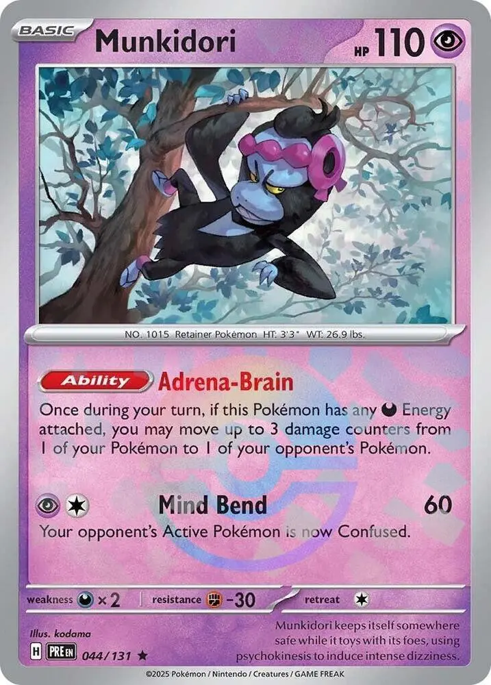 Munkidori (Poke Ball Pattern) Rare Sv: Prismatic Evolutions 044/131 Nm 1