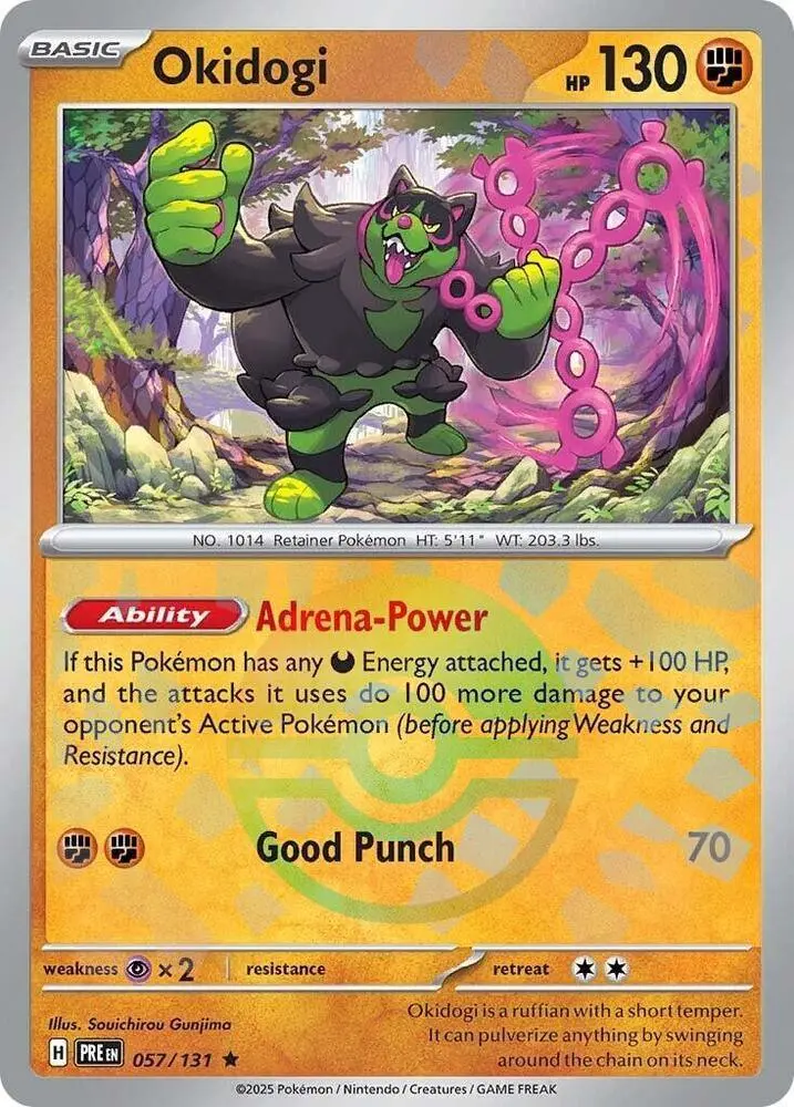 Okidogi (Poke Ball Pattern) Rare Sv: Prismatic Evolutions 057/131 Nm 1