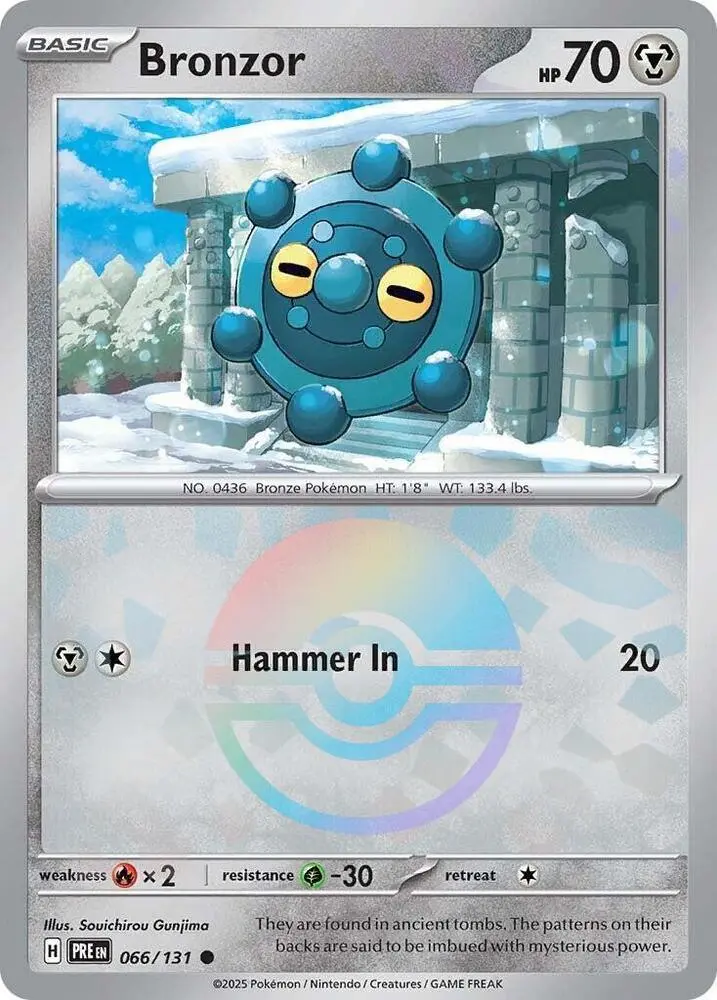 Bronzor (Poke Ball Pattern) Common Sv: Prismatic Evolutions 066/131 Nm 1