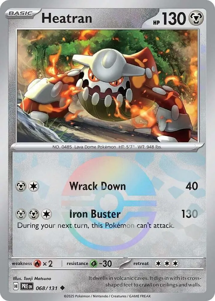 Heatran (Poke Ball Pattern) Uncommon Sv: Prismatic Evolutions 068/131 Nm 1