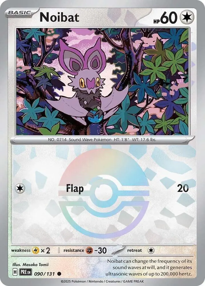 Noibat (Poke Ball Pattern) Common Sv: Prismatic Evolutions 090/131 Nm 1