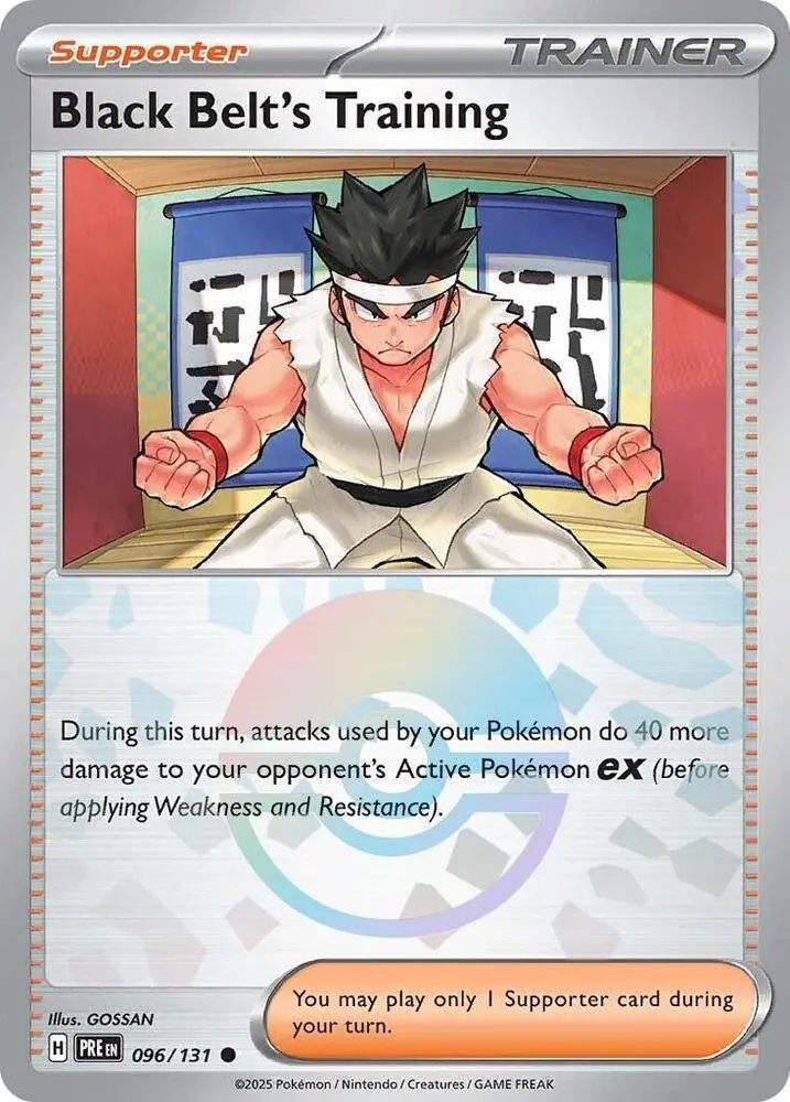 Black Belt's Training - (Poke Ball Pattern) Common Sv: Prismatic Evolutions 096/131 Nm 1