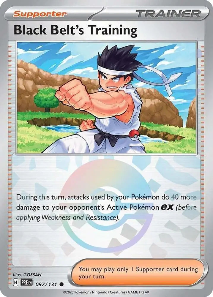 Black Belt's Training - (Poke Ball Pattern) Common Sv: Prismatic Evolutions 097/131 Nm 1