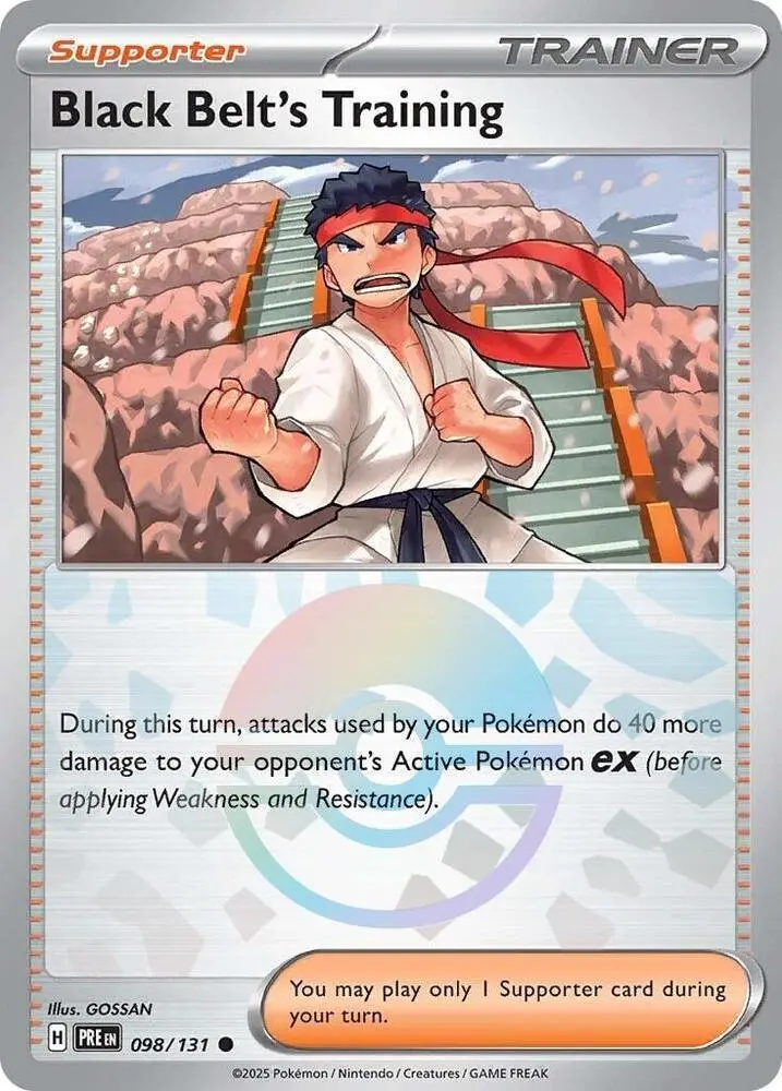 Black Belt's Training - (Poke Ball Pattern) Common Sv: Prismatic Evolutions 098/131 Nm 1