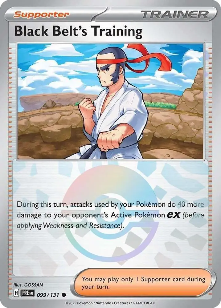 Black Belt's Training - (Poke Ball Pattern) Common Sv: Prismatic Evolutions 099/131 Nm 1