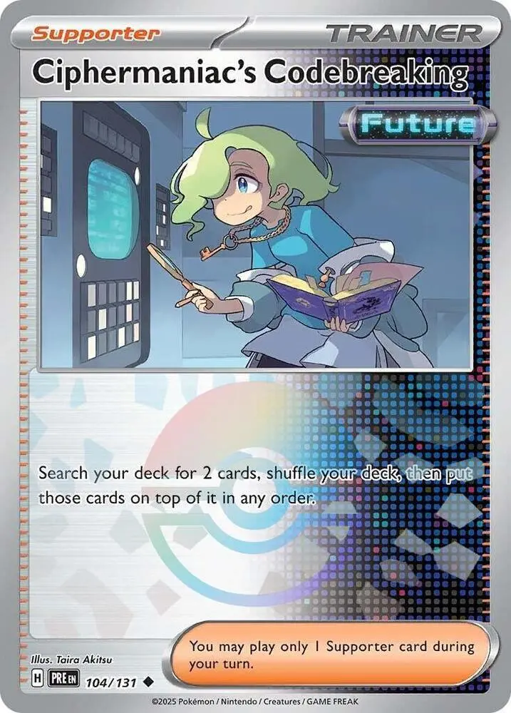 Ciphermaniac's Codebreaking (Poke Ball Pattern) Uncommon Sv: Prismatic Evolutions 104/131 Nm 1