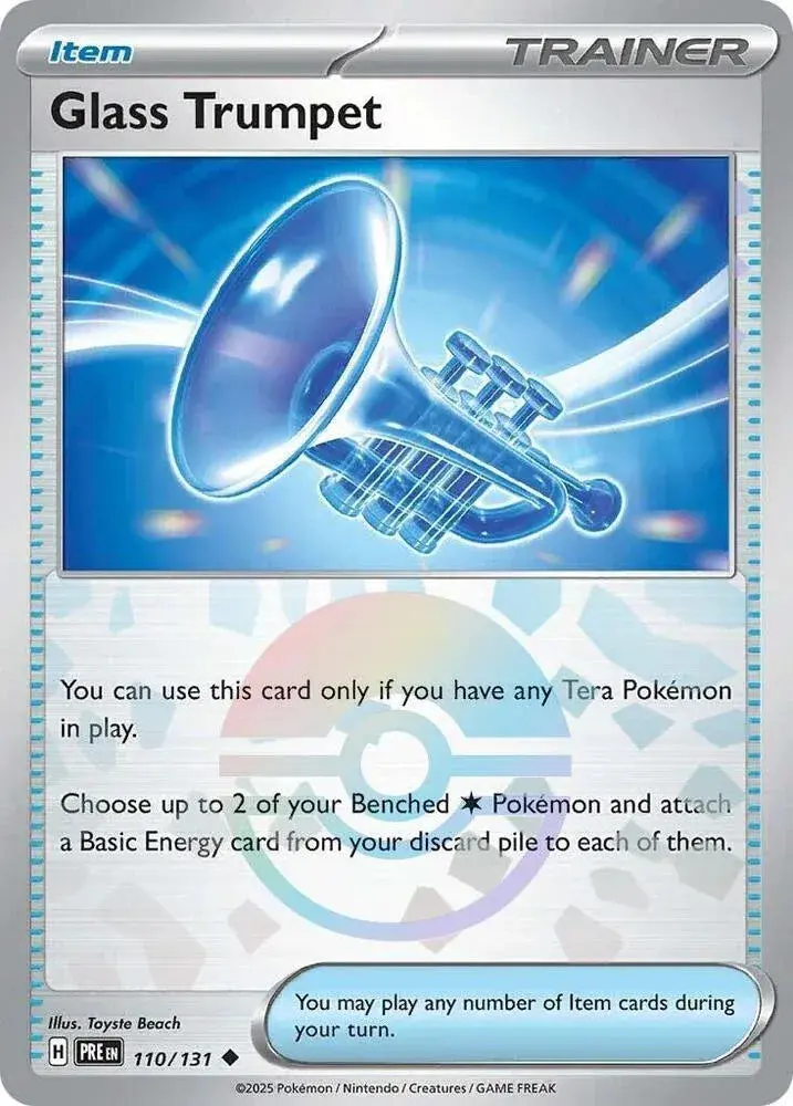Glass Trumpet (Poke Ball Pattern) Uncommon Sv: Prismatic Evolutions 110/131 Nm 1