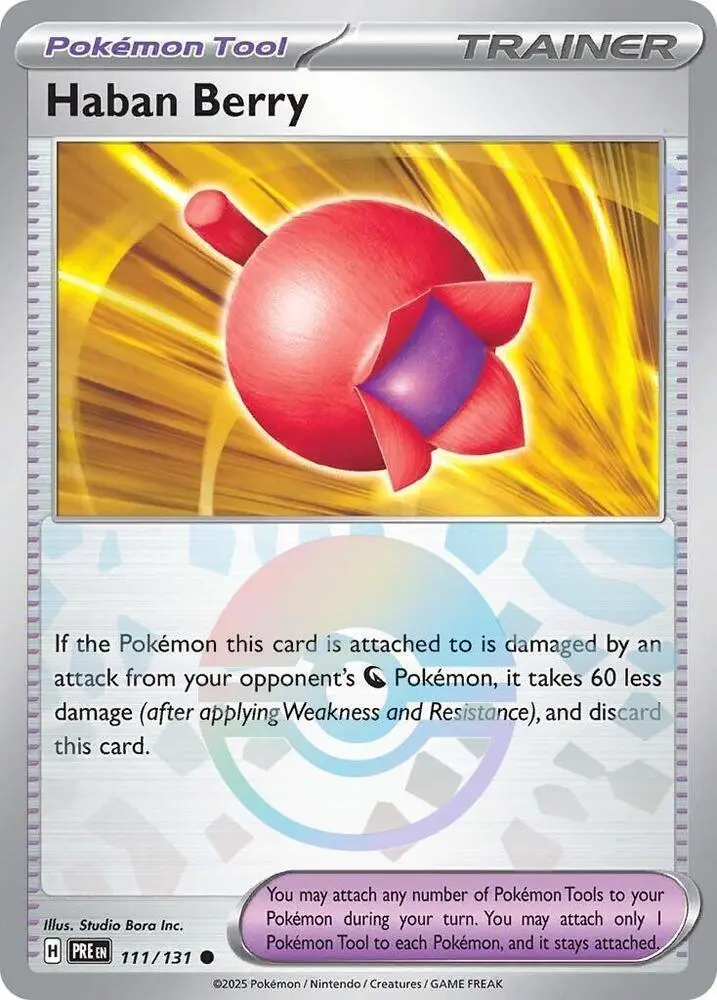 Haban Berry (Poke Ball Pattern) Common Sv: Prismatic Evolutions 111/131 Nm 1