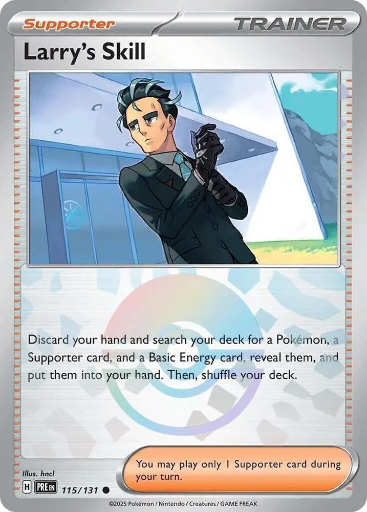Larry's Skill -  (Poke Ball Pattern) Common Sv: Prismatic Evolutions 115/131 Nm 1