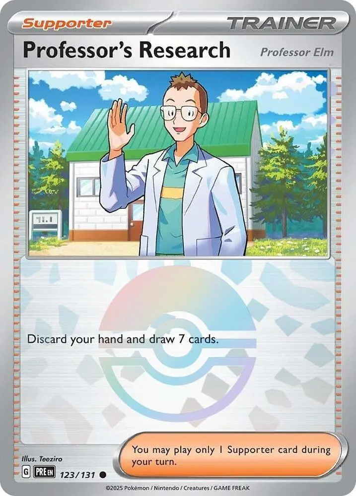 Professor's Research [Professor Elm] (Poke Ball Pattern) Common Sv: Prismatic Evolutions 123/131 Nm 1