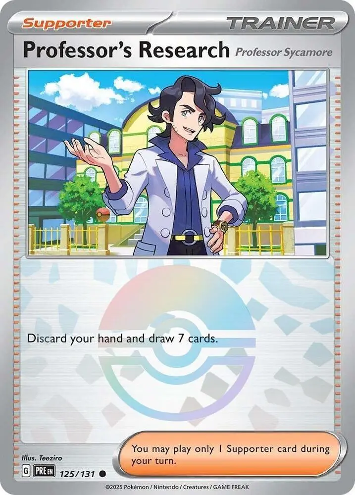 Professor's Research [Professor Sycamore] (Poke Ball Pattern) Common Sv: Prismatic Evolutions 125/131 Nm 1