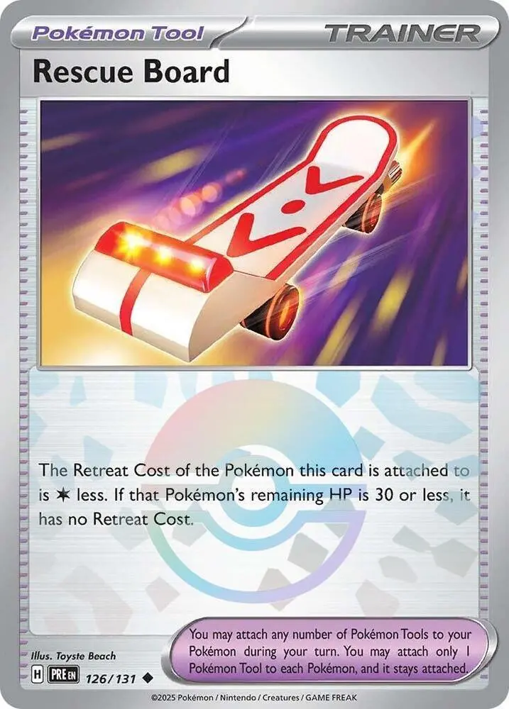 Rescue Board (Poke Ball Pattern) Uncommon Sv: Prismatic Evolutions 126/131 Nm 1