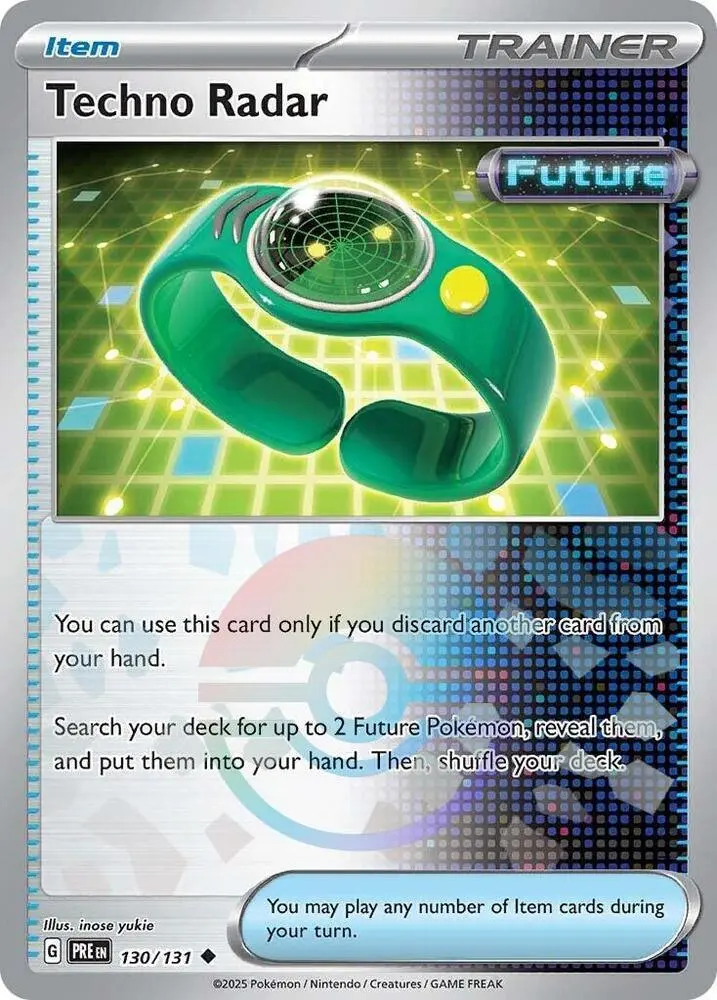 Techno Radar (Poke Ball Pattern) Uncommon Sv: Prismatic Evolutions 130/131 Nm 1