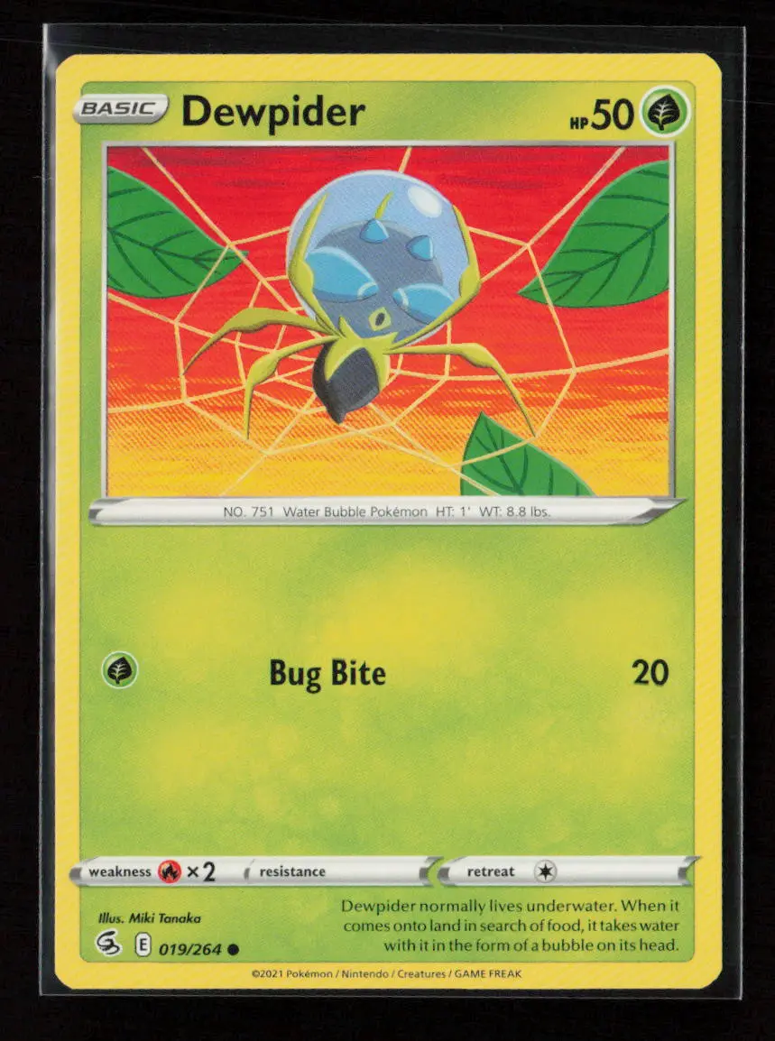 Dewpider Common Swsh08: Fusion Strike 019/264 Lp 1