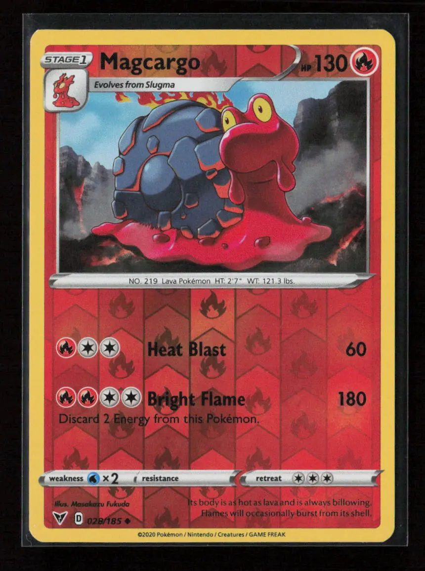 Magcargo Uncommon Swsh04: Vivid Voltage 028/185 Nm 1