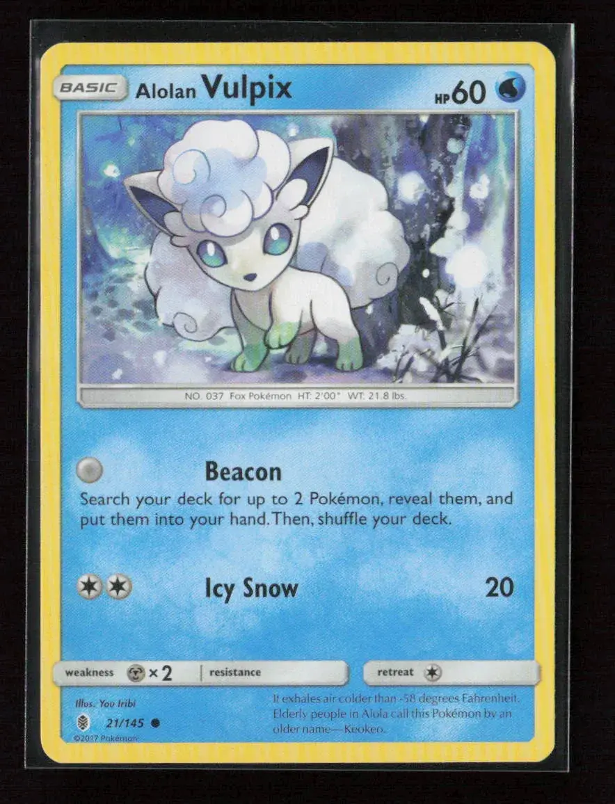Alolan Vulpix Common Sm - Guardians Rising 21/145 Lp 1