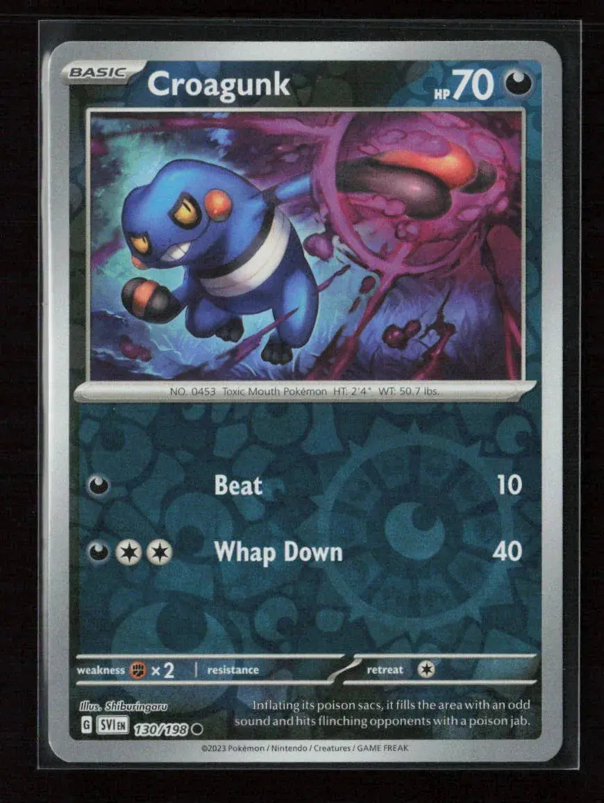 Croagunk Common Sv01: Scarlet & Violet Base Set 130/198 Nm 1
