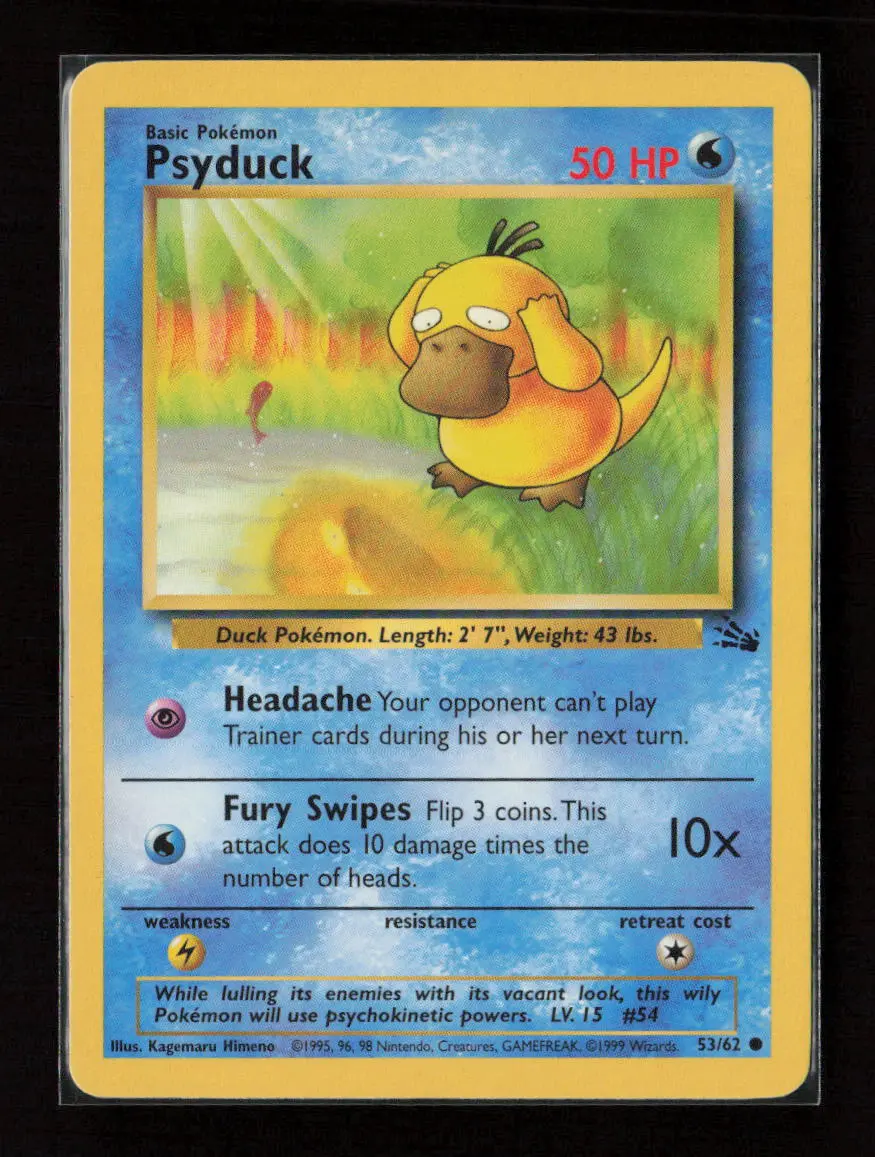 Psyduck Common Fossil 53/62 Lp 1