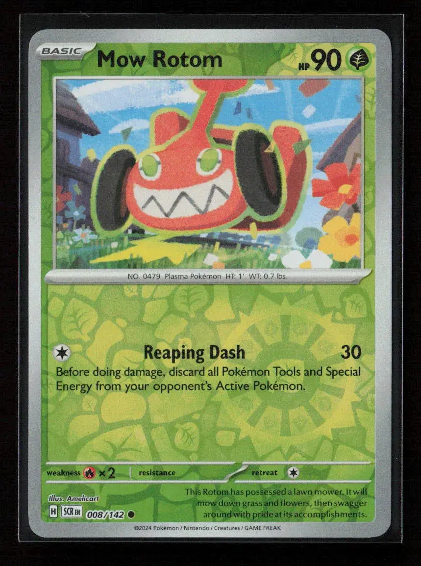Mow Rotom Common Sv07: Stellar Crown 008/142 Nm 1