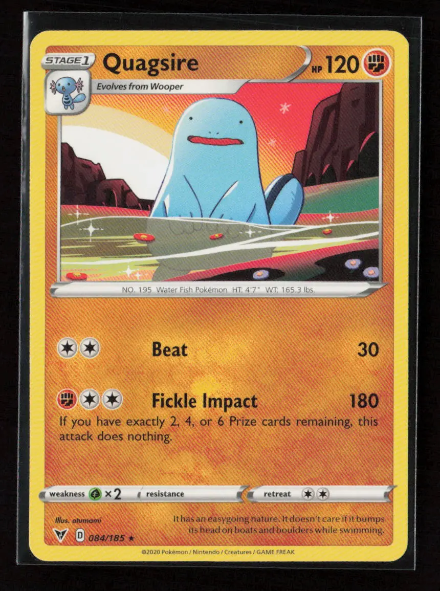 Quagsire Rare Swsh04: Vivid Voltage 084/185 Lp 1