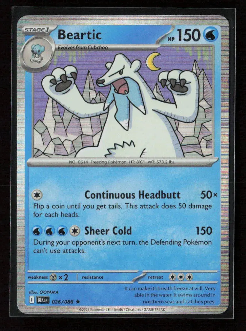 Beartic Rare Sv: Black Bolt 026/086 Nm 1