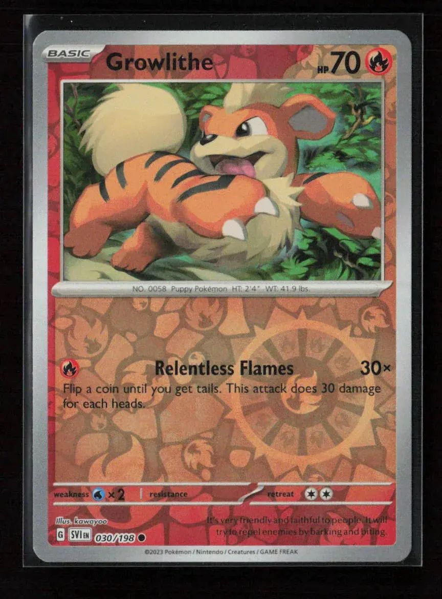 Growlithe - Common Sv01: Scarlet & Violet Base Set 030/198 Nm 1