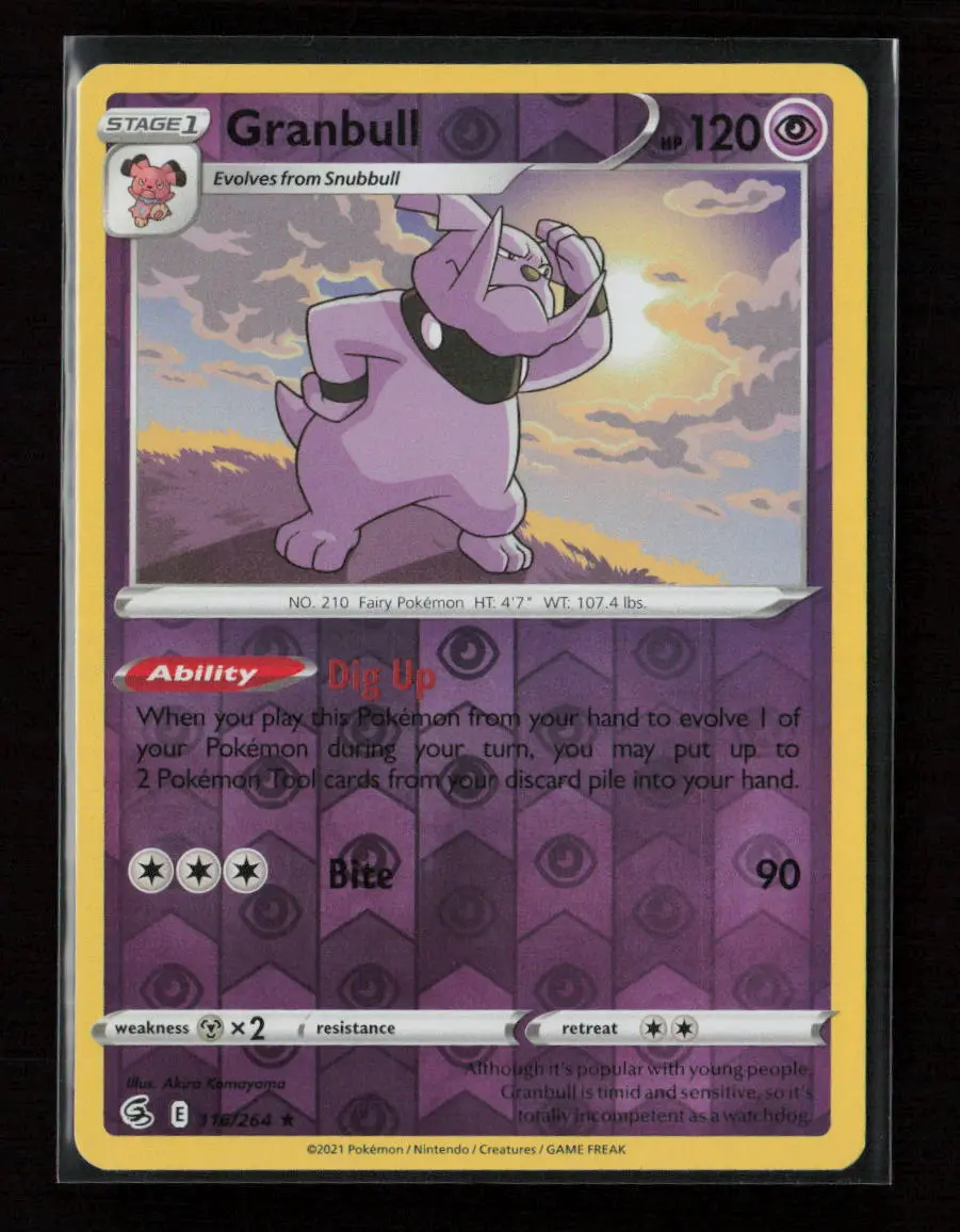 Granbull Rare Swsh08: Fusion Strike 116/264 Nm 1