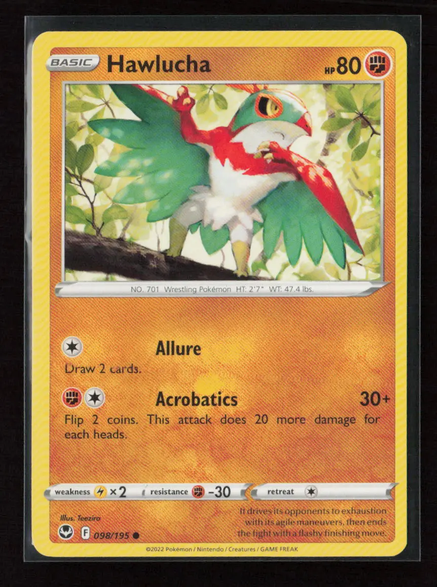 Hawlucha Common Swsh12: Silver Tempest 098/195 Lp 1