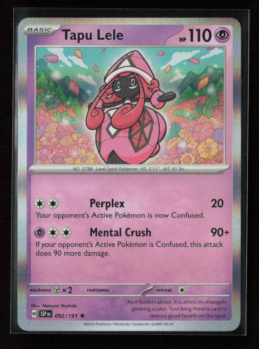 Tapu Lele Rare Sv08: Surging Sparks 092/191 Nm 1