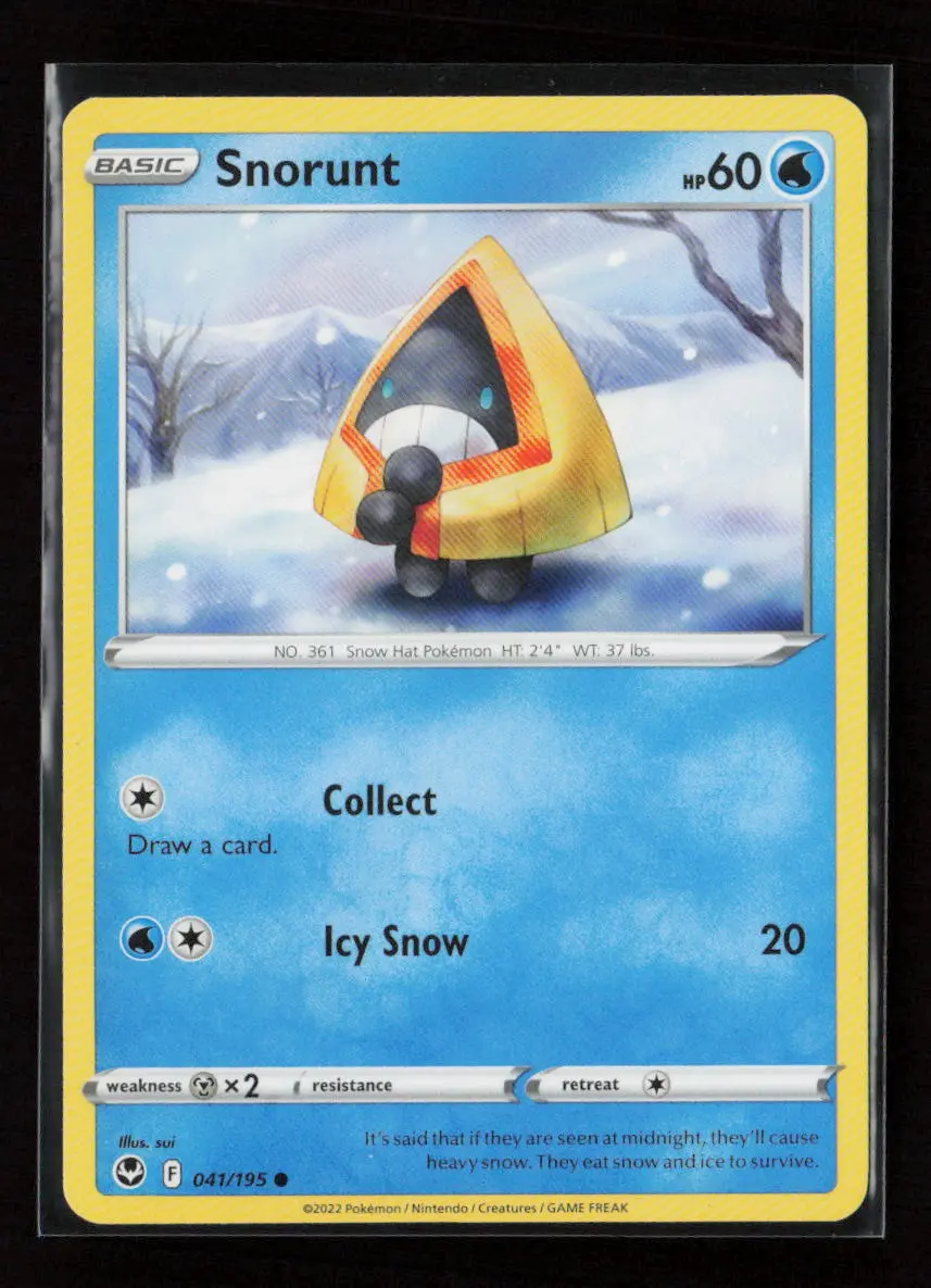 Snorunt Common Swsh12: Silver Tempest 041/195 Lp 1
