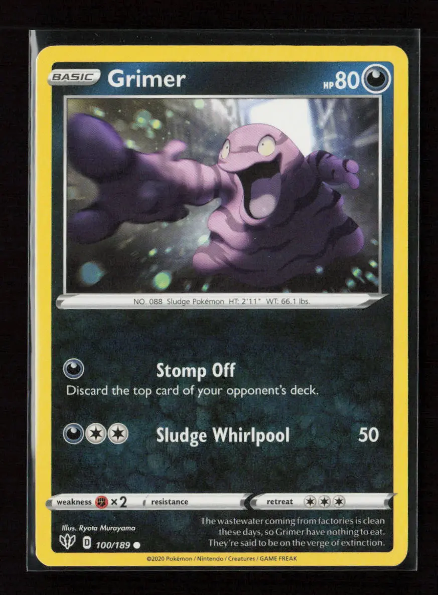 Grimer Common Swsh03: Darkness Ablaze 100/189 Lp 1