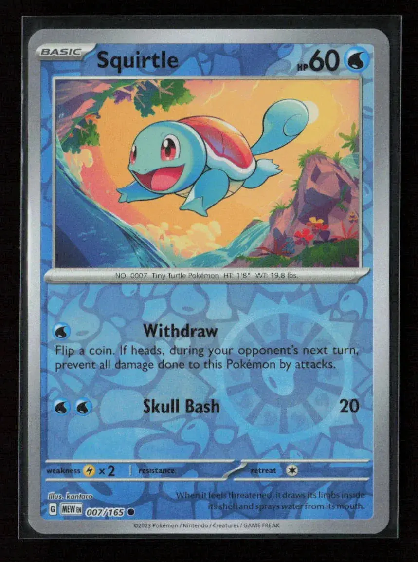 Squirtle - Common Sv: Scarlet & Violet 151 007/165 Nm 1