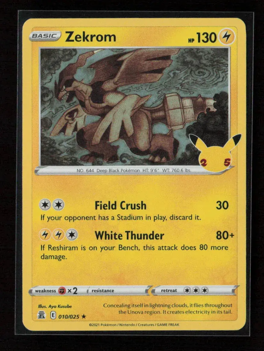 Zekrom Holo Rare Celebrations 010/025 Nm 1