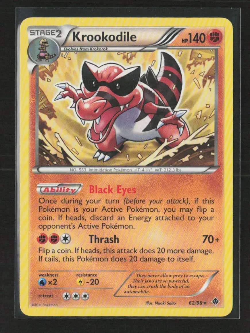 Krookodile Rare Emerging Powers 62/98 Nm 1