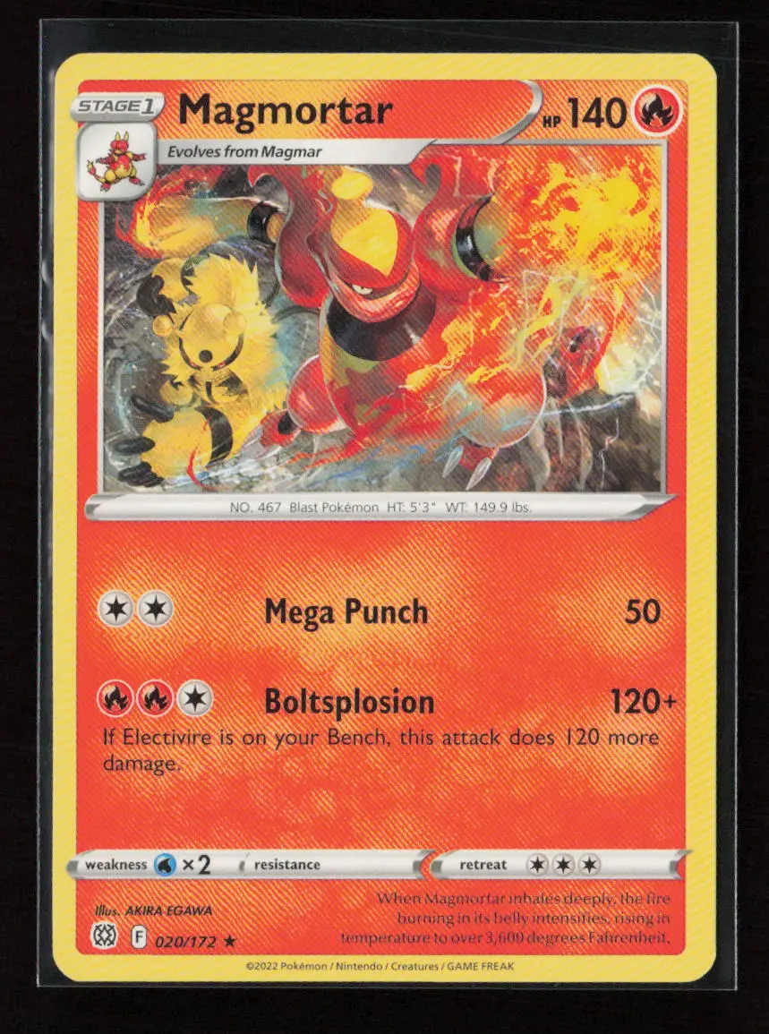 Magmortar Rare Swsh09: Brilliant Stars 020/172 Lp 1