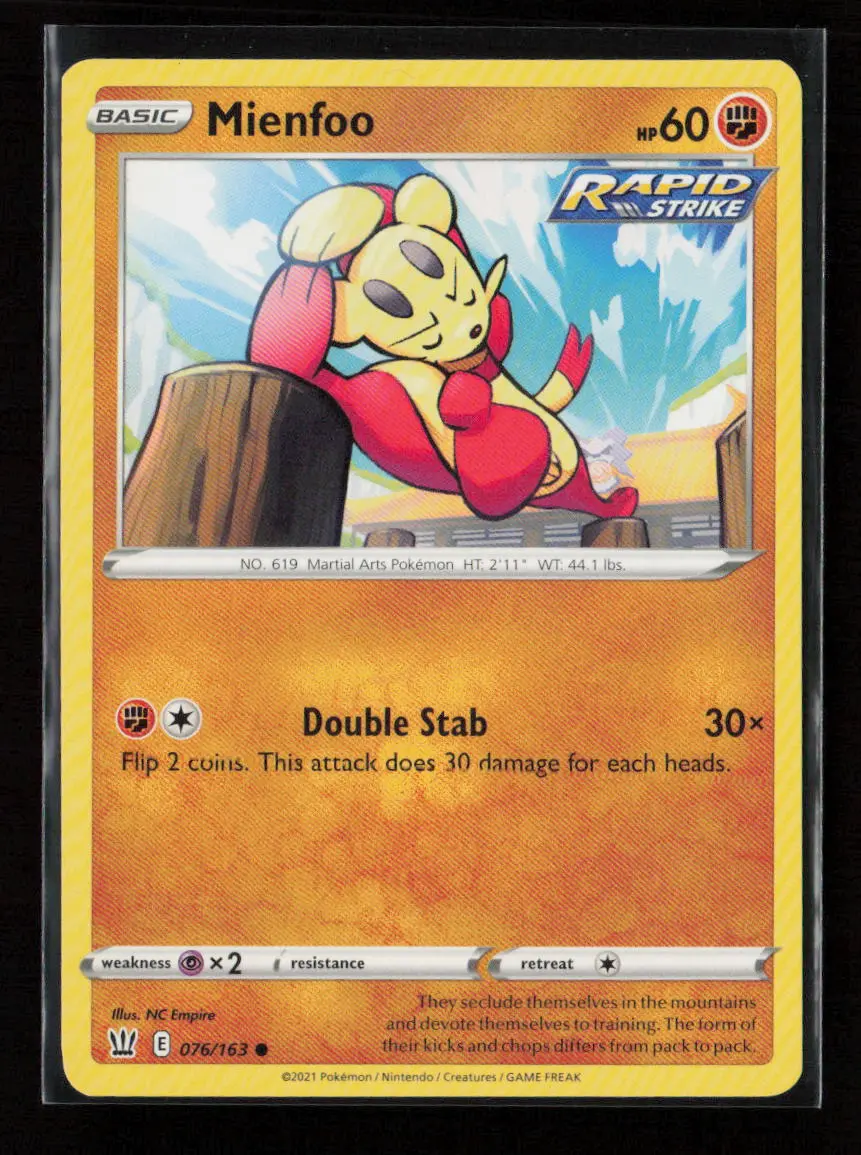Mienfoo Common Swsh05: Battle Styles 076/163 Lp 1