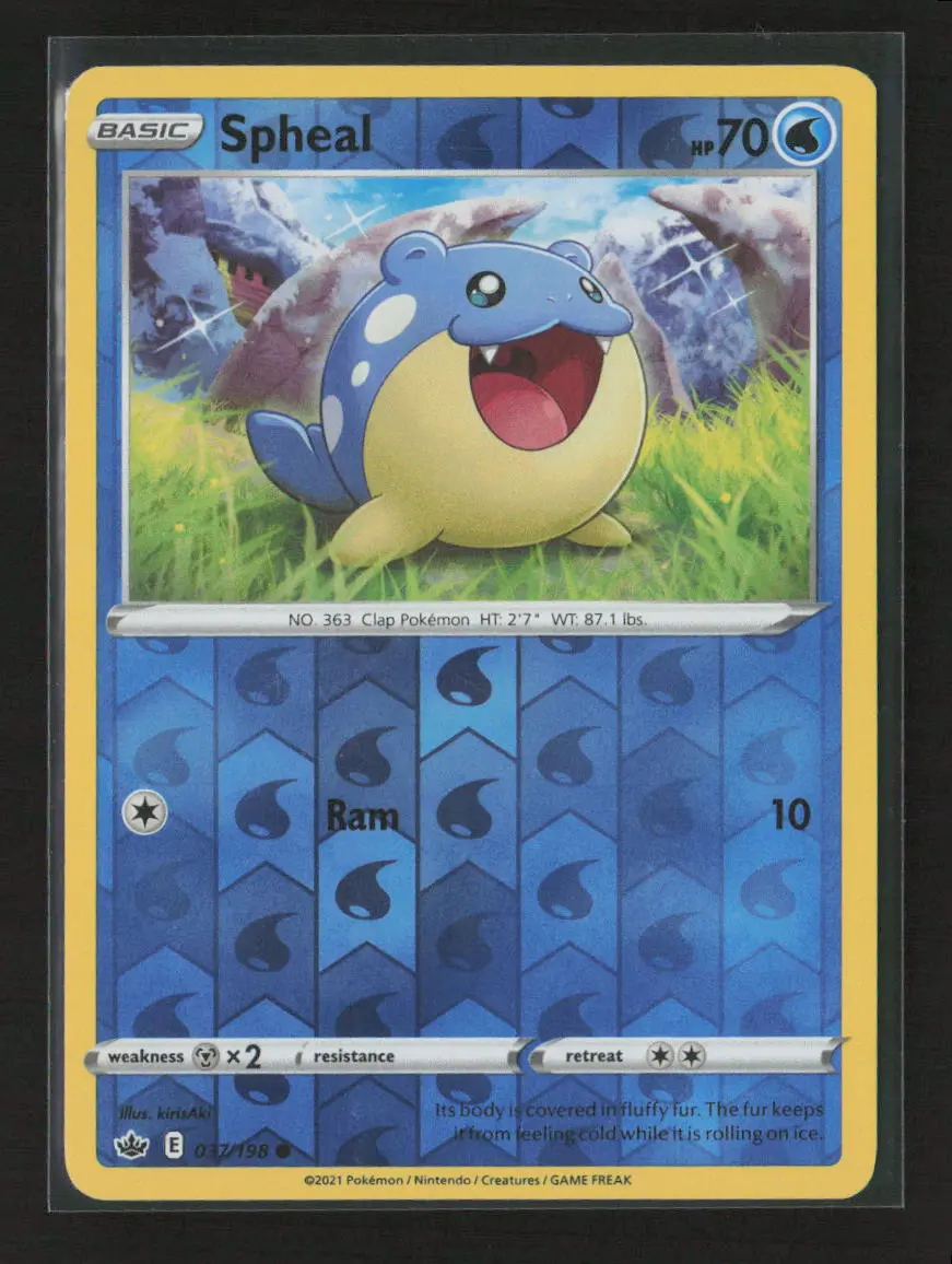 Spheal Common Swsh06: Chilling Reign 037/198 Lp 1