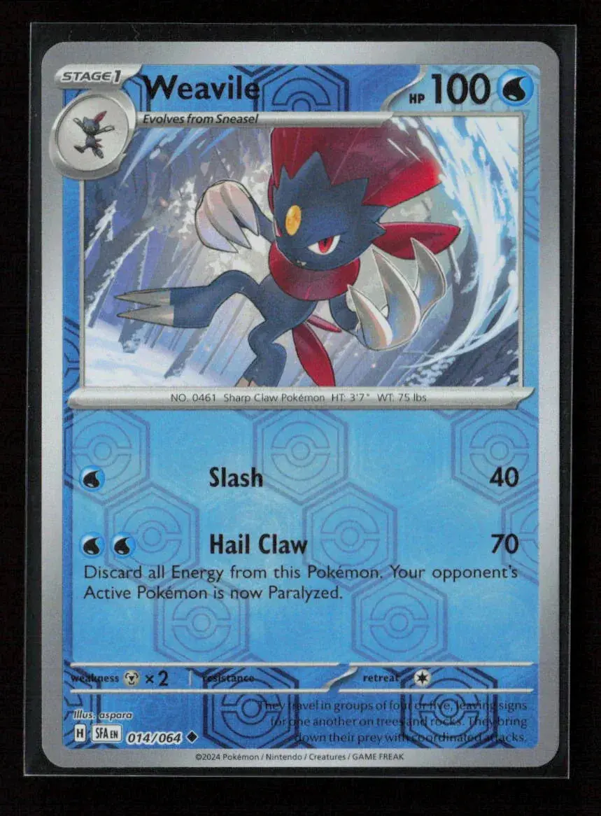 Weavile Uncommon Sv: Shrouded Fable 014/064 Nm 1